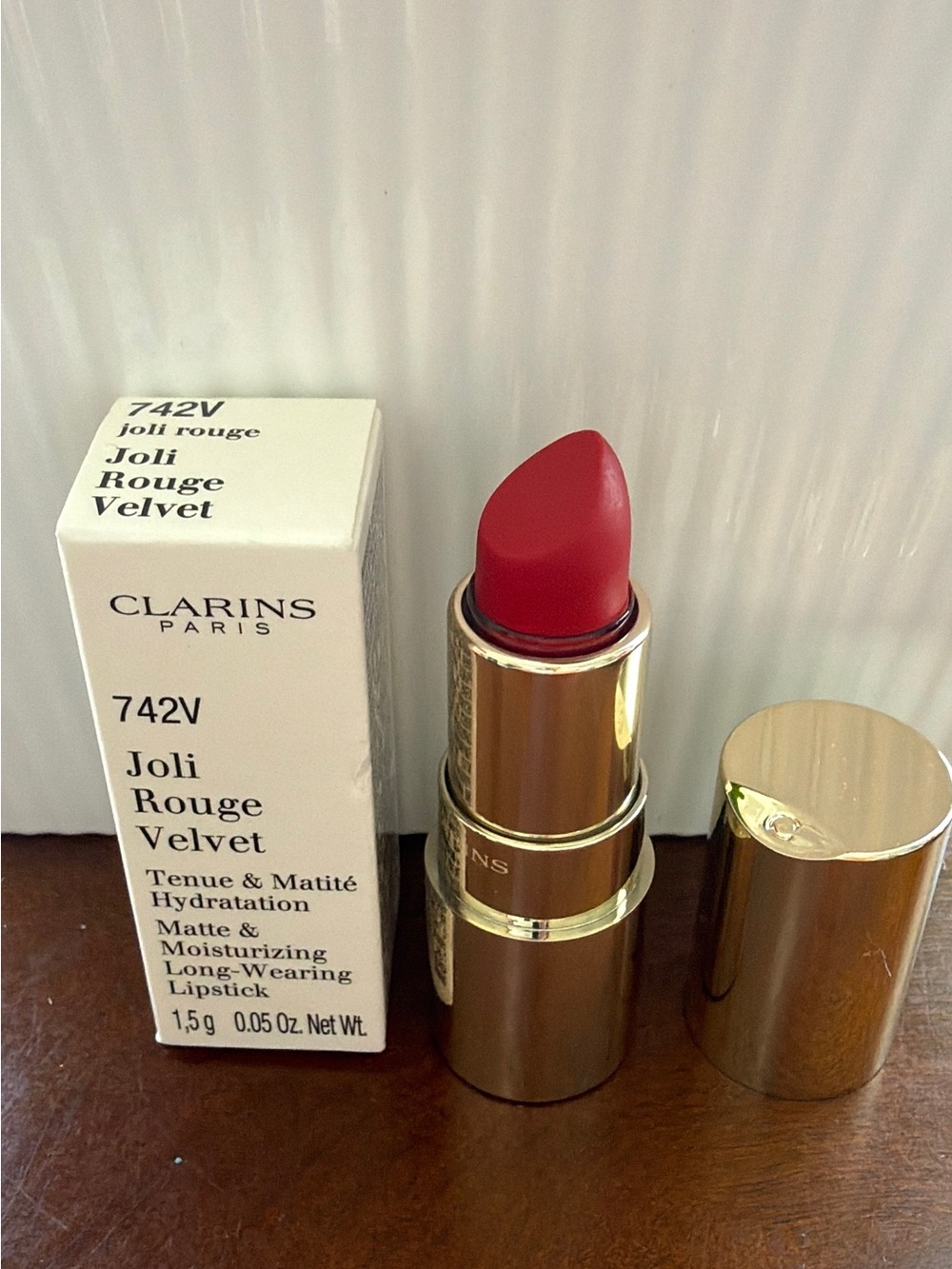 Clarins Joli Rouge Velvet Lipstick - Vibrant Red